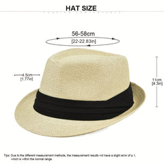 Casual Sunshade Straw Hat For Couple Beach Travel