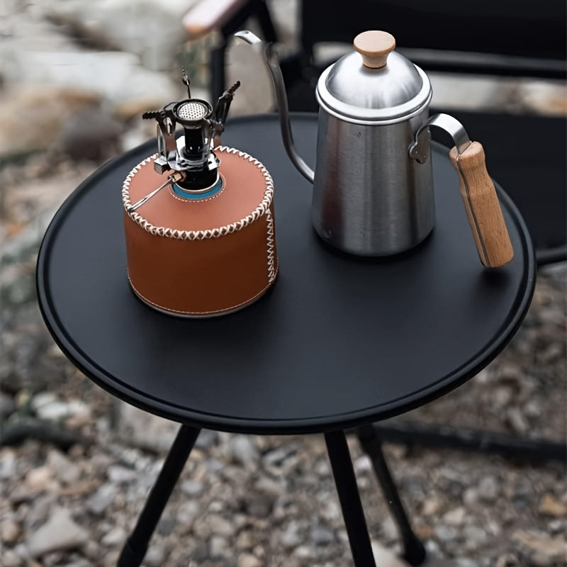 Portable Lightweight Camping Table Adjustable Height Aluminum 3 Legs Table