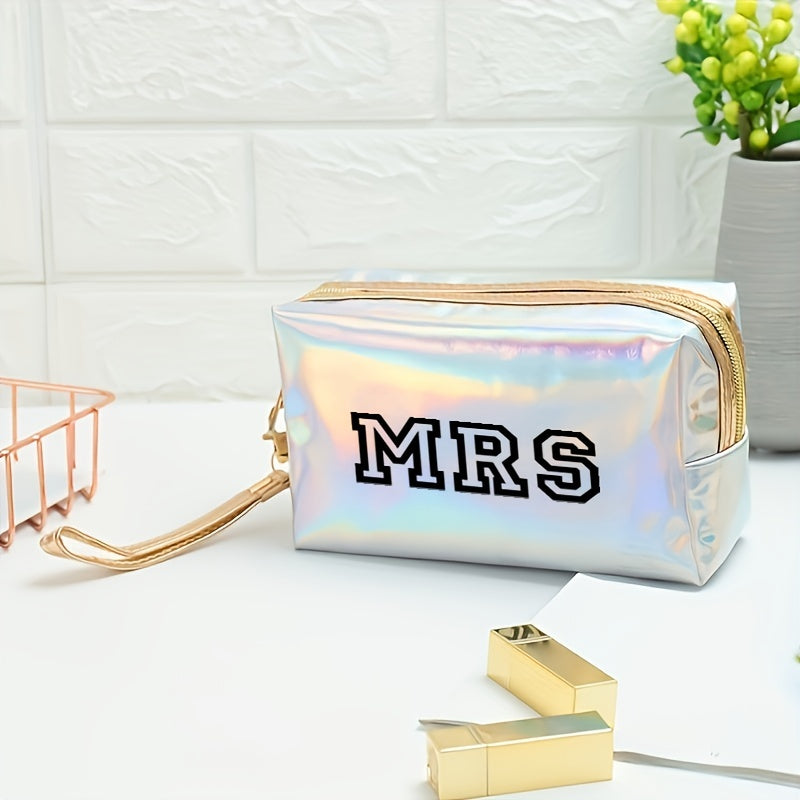Y2K Laser Letter Pattern Makeup Bag For Women
