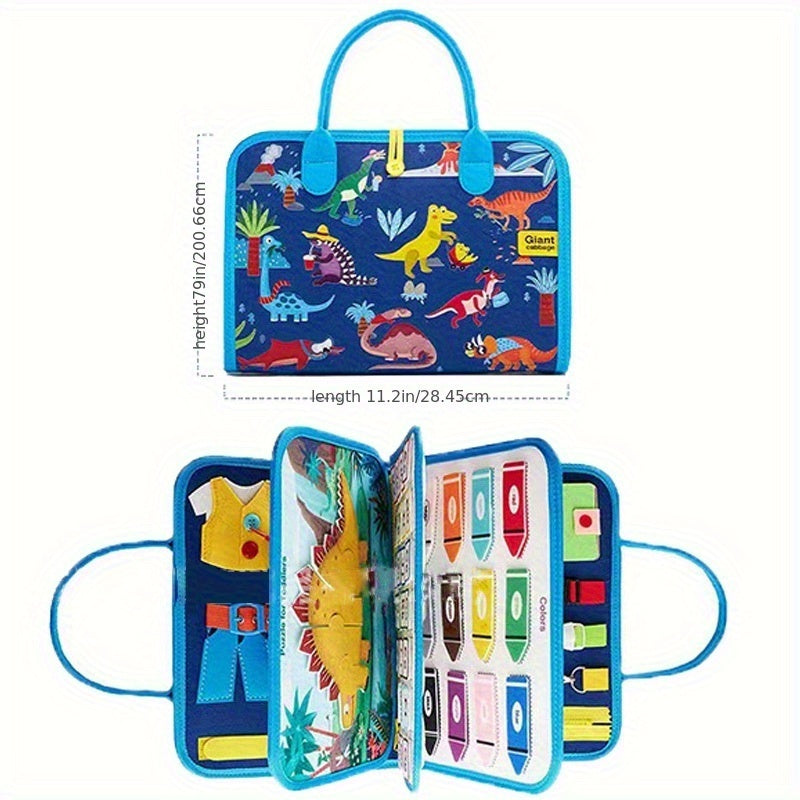 Dinosaur Adventure Felt Learning Board - Light Beige