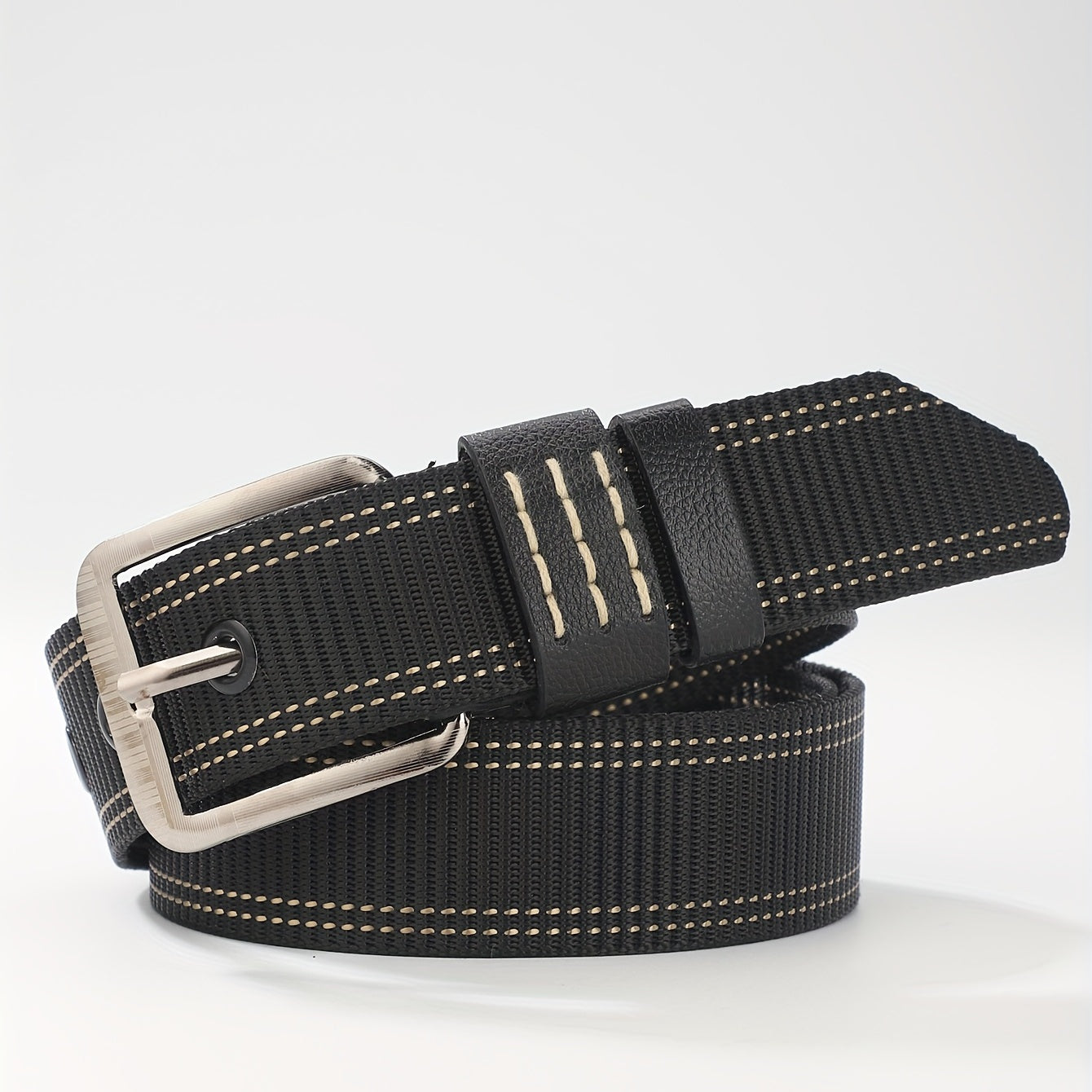 Men's Canvas Belt Pin Buckle Belt Outdoor Casual Jeans