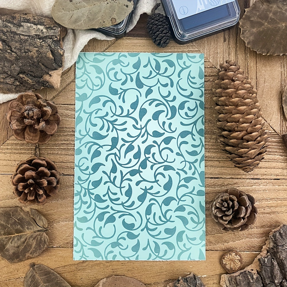 Leaf Background Stencils for DIY Art Painting on Wood, Fabric, Wall - 20x12cm