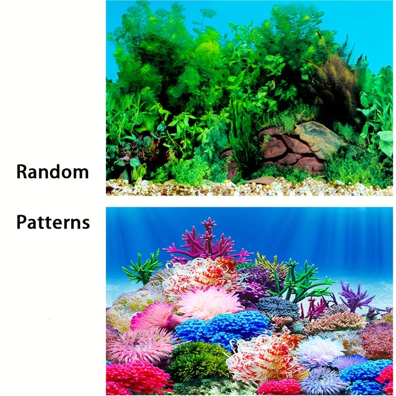 Double Sided Aquarium Background Stickers - Enhance Fish Tank Decor