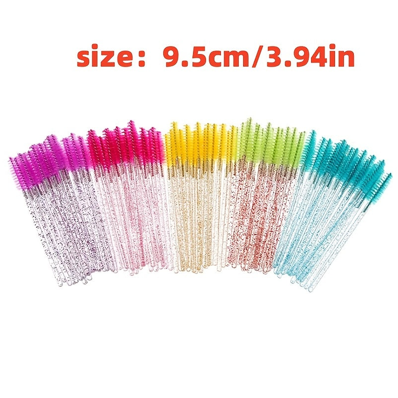 50 Crystal Mascara Brushes for Easy Makeup Application