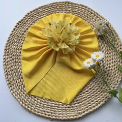 Soft Elastic Strip Flower Baby Hat for Girl