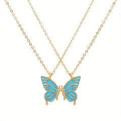 Butterfly Friendship Necklace Set with Box