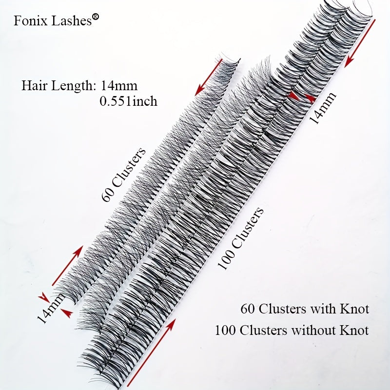 Natural 60 100 Clusters Lashes Individual Lashes 14mm