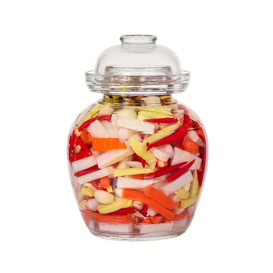 Chinese Glass Pickle Jar 1500ml Fermentation Jar with Water Seal