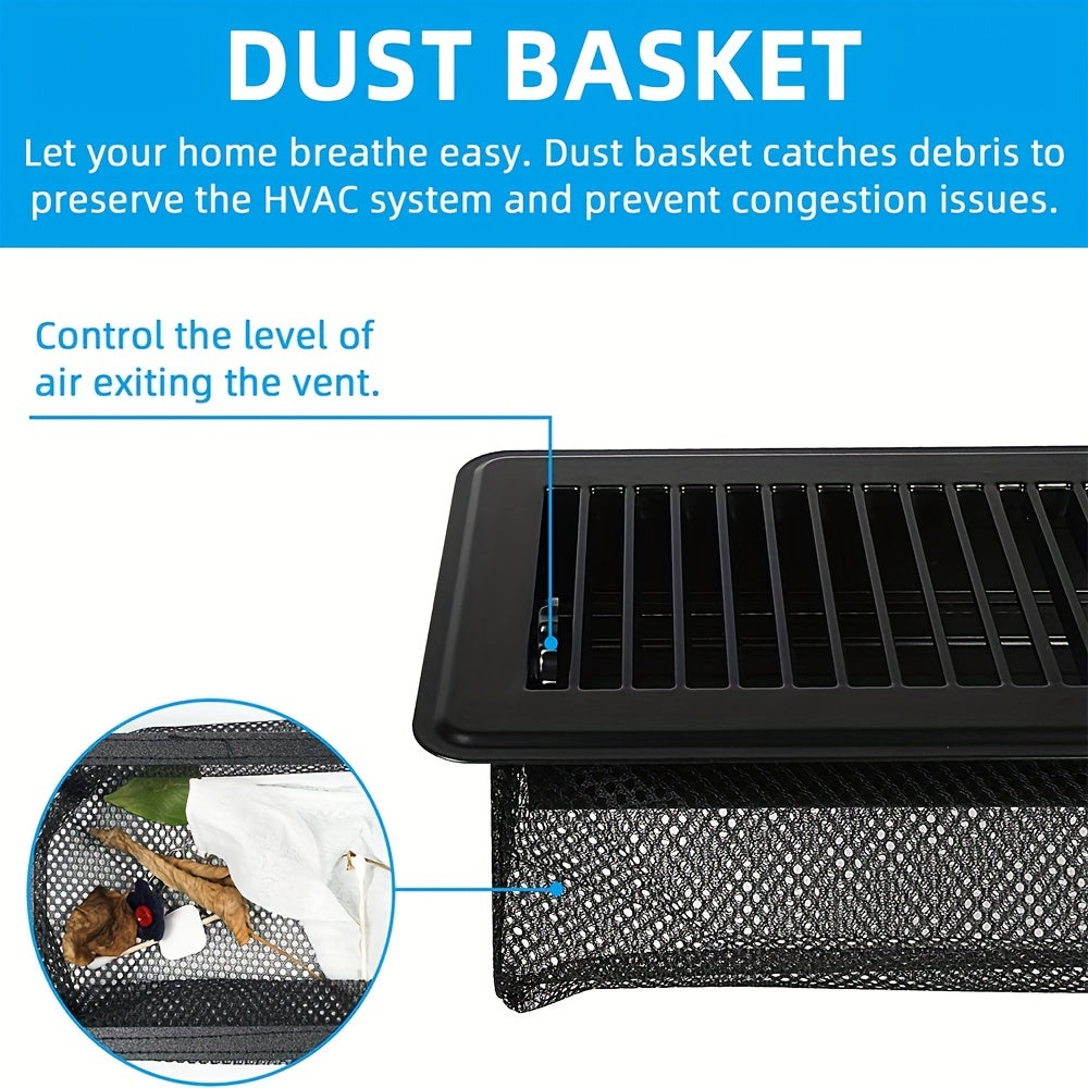 4pcs Floor Register Vent Cover Filter Net - Keep Bugs, Coins, Pet Hair Out
