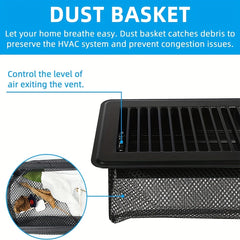 4pcs Floor Register Vent Cover Filter Net - Keep Bugs, Coins, Pet Hair Out