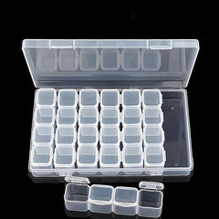 Clear Rhinestone Storage Box Nail Art Decoration Display Case Organizer