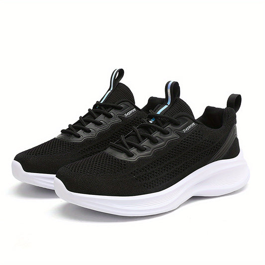 Women's Breathable Knit Sneakers Low Top Lace Up Shoes