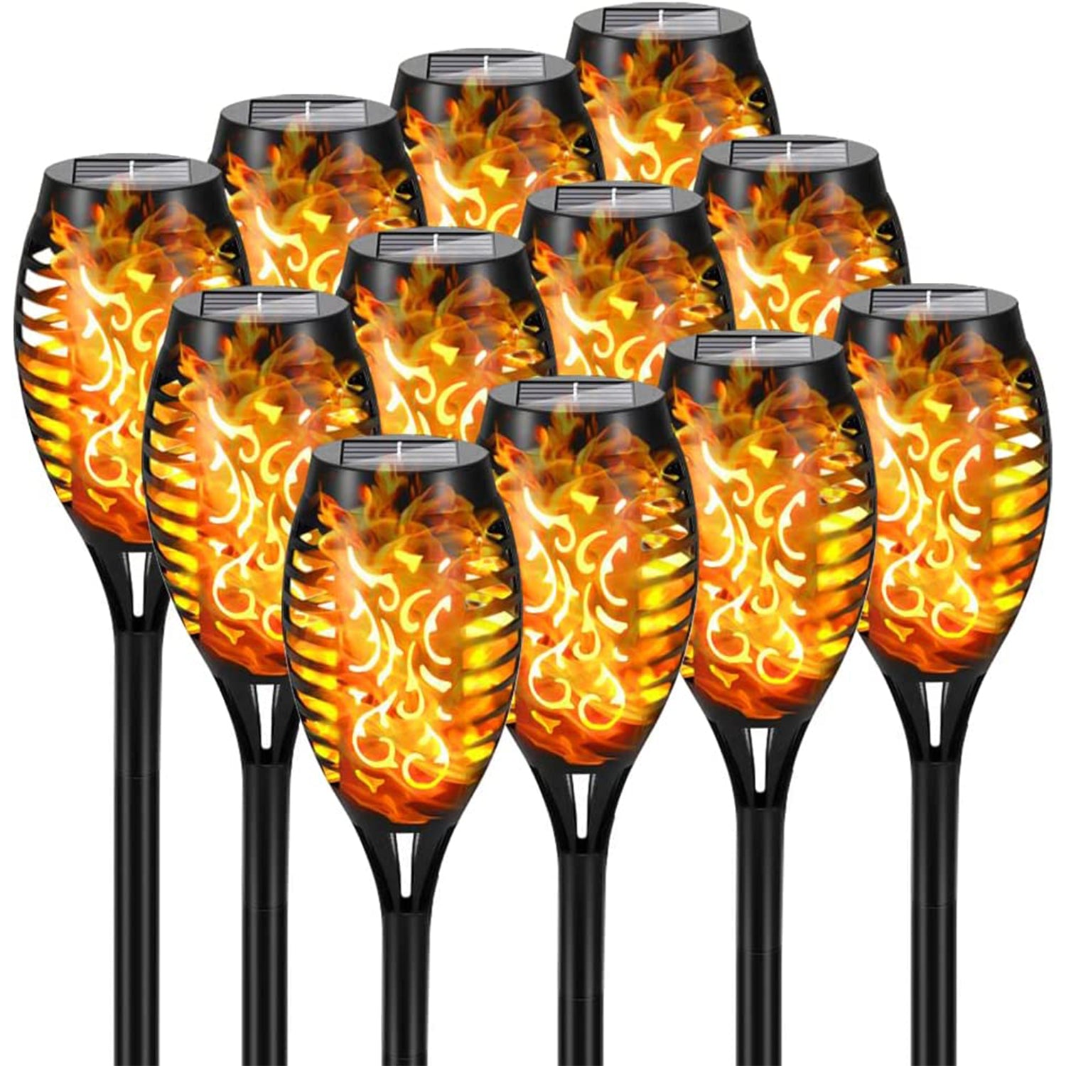 Solar Outdoor Halloween Torch Lights with Flickering Flame Effect