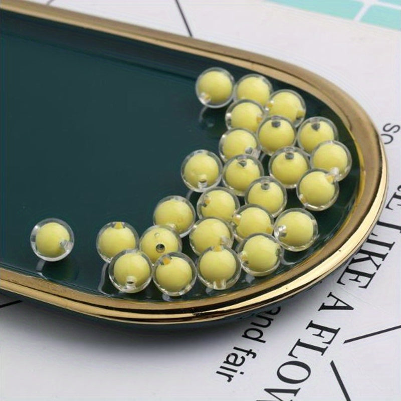 10pcs 12mm Acrylic Inner Round Beads DIY Jewelry Accessories