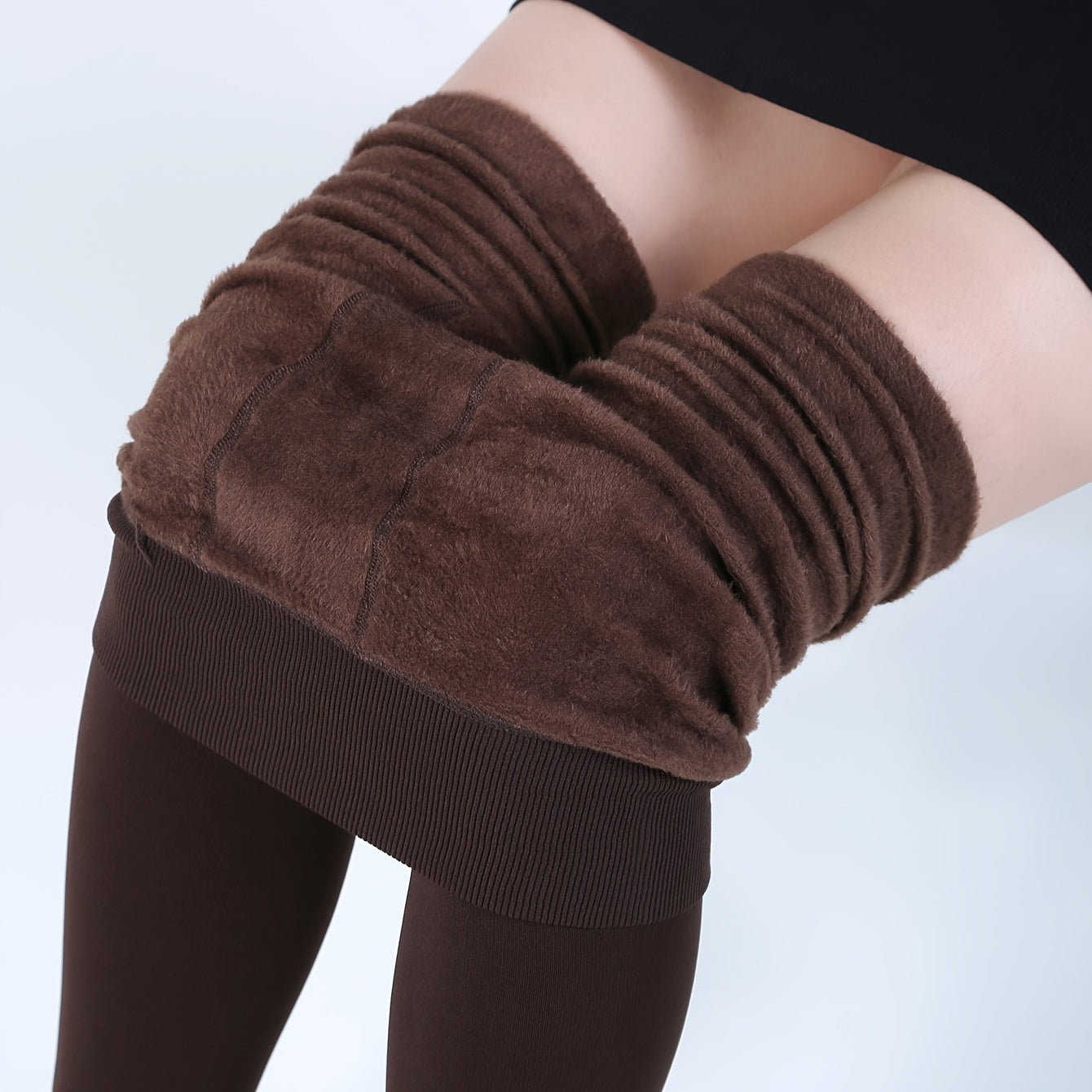 Plush Lined Thermal Tights High Waist Leggings Women's Stockings