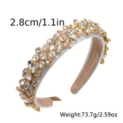 Baroque Style Rhinestone Hairband Wide Hair Accessories
