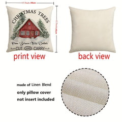 1pc Reindeer Christmas Pillow Case - Holiday Decor