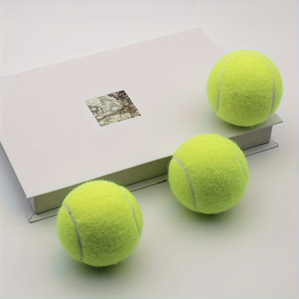 3pcs High Elastic Rubber Tennis Balls for Beginners Yellow