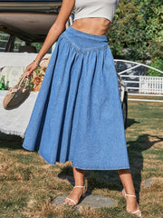 High Waist Denim Circular Skirt Women's Jeans