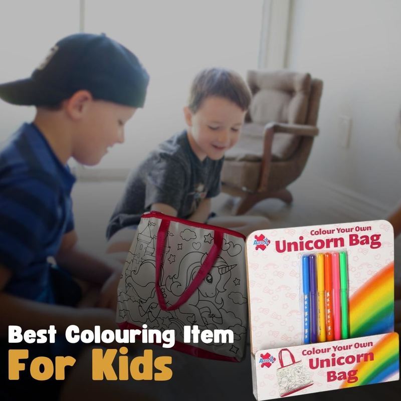 Unicorn Bag with 6 Coloring Pens
