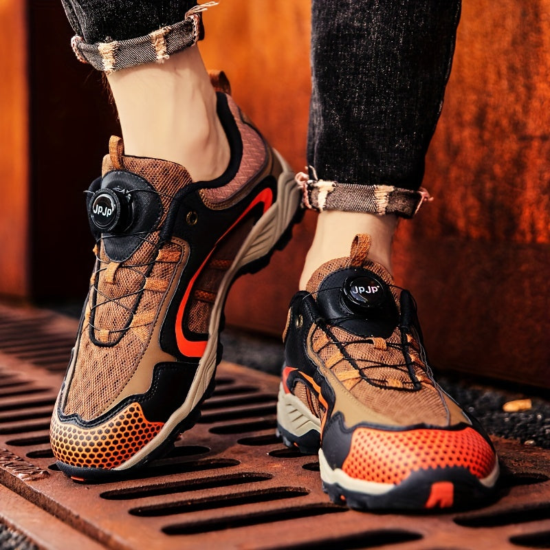 Vintage Hiking Shoes Rotating Buckle Breathable Non Slip Sneakers