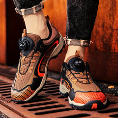 Vintage Hiking Shoes Rotating Buckle Breathable Non Slip Sneakers