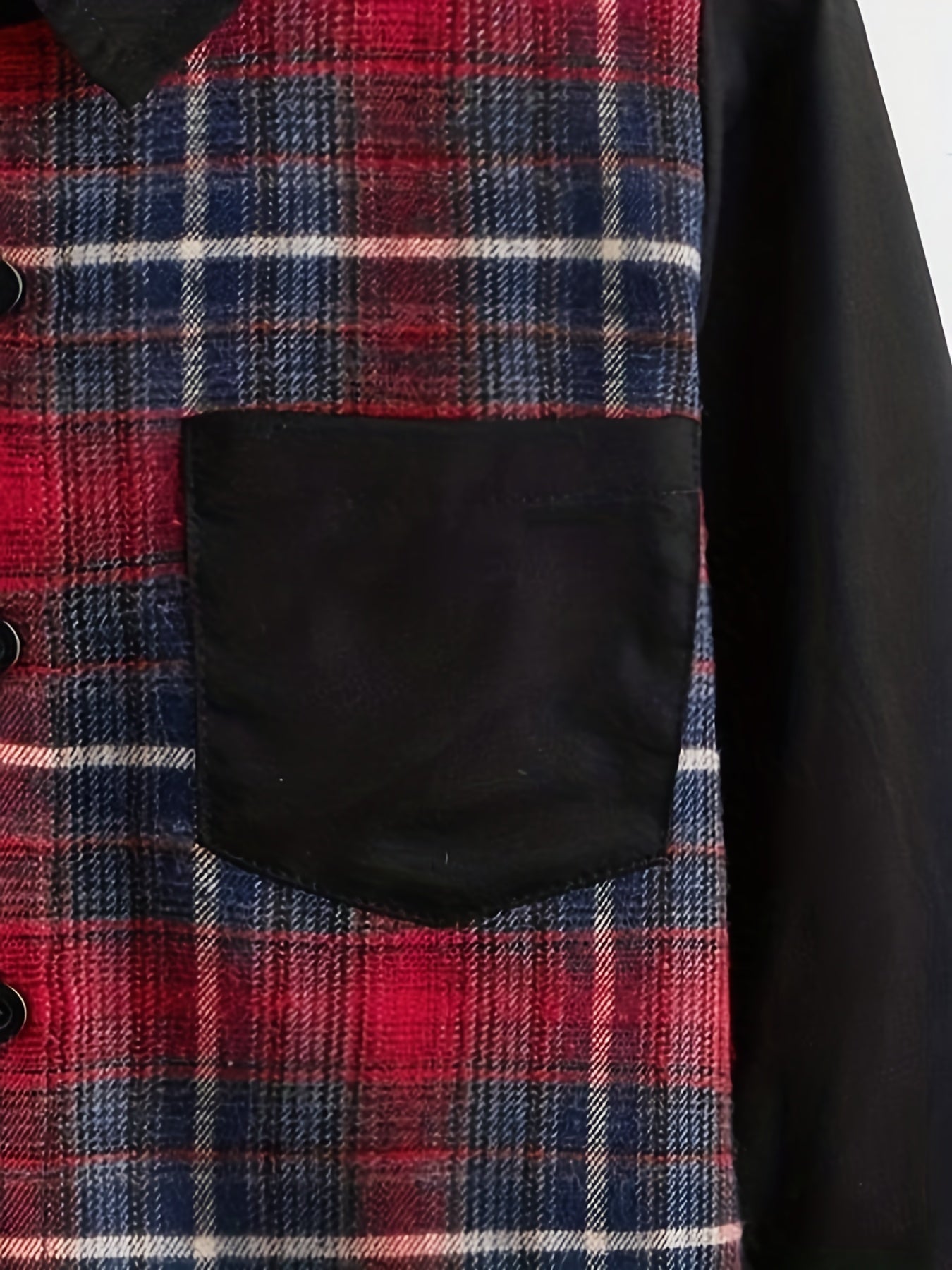 Boys Block Plaid Shirts Long Sleeve Button Down Tops Spring Fall Outwear