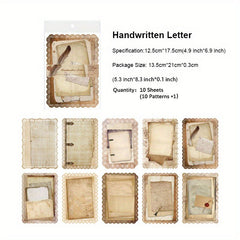 10pcs Vintage Scrapbook Paper Mix Special Papers For Scrapbooking