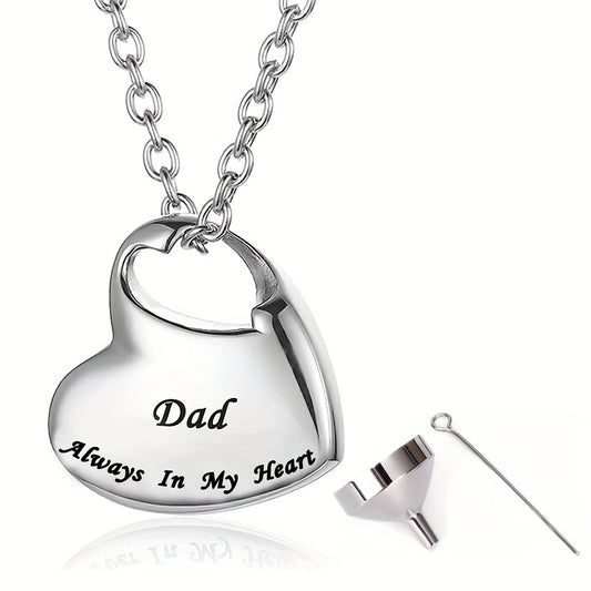 Cat Cremation Urn Necklace Stainless Steel Keepsake Pendant for Pet Ashes