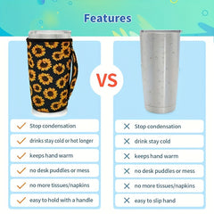 Insulated Reusable Cup Sleeve for 30oz Tumbler - Keep Drinks Cold
