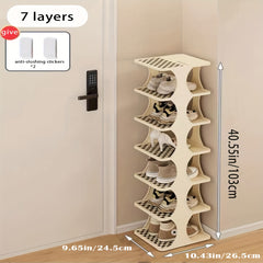 1pc Stackable Shoe Rack Small Space Organizer