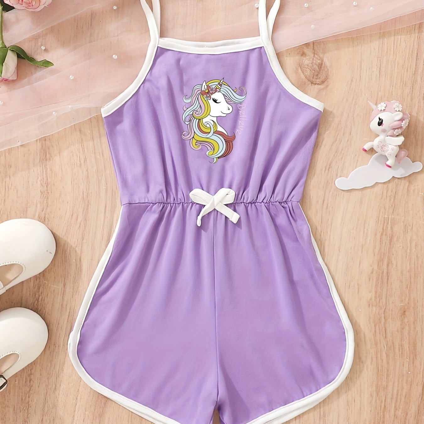Toddler Unicorn Cami Rompers Jumpsuits Kids Summer Clothes