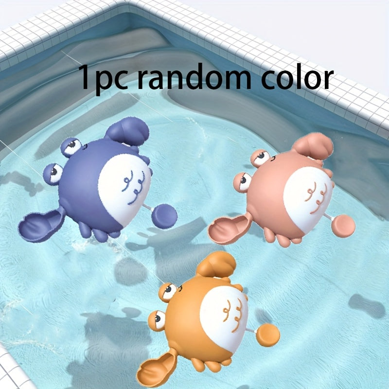 Crab Wind Up Toys for Kids Water Play - Pull Chain Plastic Bath Toys