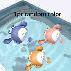 Crab Wind Up Toys for Kids Water Play - Pull Chain Plastic Bath Toys