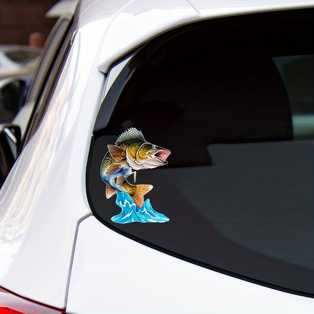 Jumping Bass Trout 3D Fish Art Decal Car Sticker