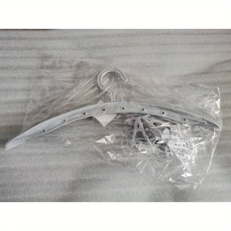 8-Clamp Plastic Hanger for Underwear and Socks