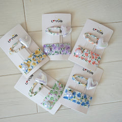Girls Floral Print Hair Clip Hair Accessories