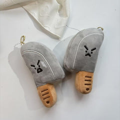 2pcs Plush Storage Bags Soft Mini Organizer Huggable Fabric Pouch Heart Cutouts