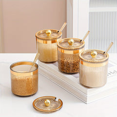 Creative Seasoning Pot with Lid for Kitchen Spice Storage