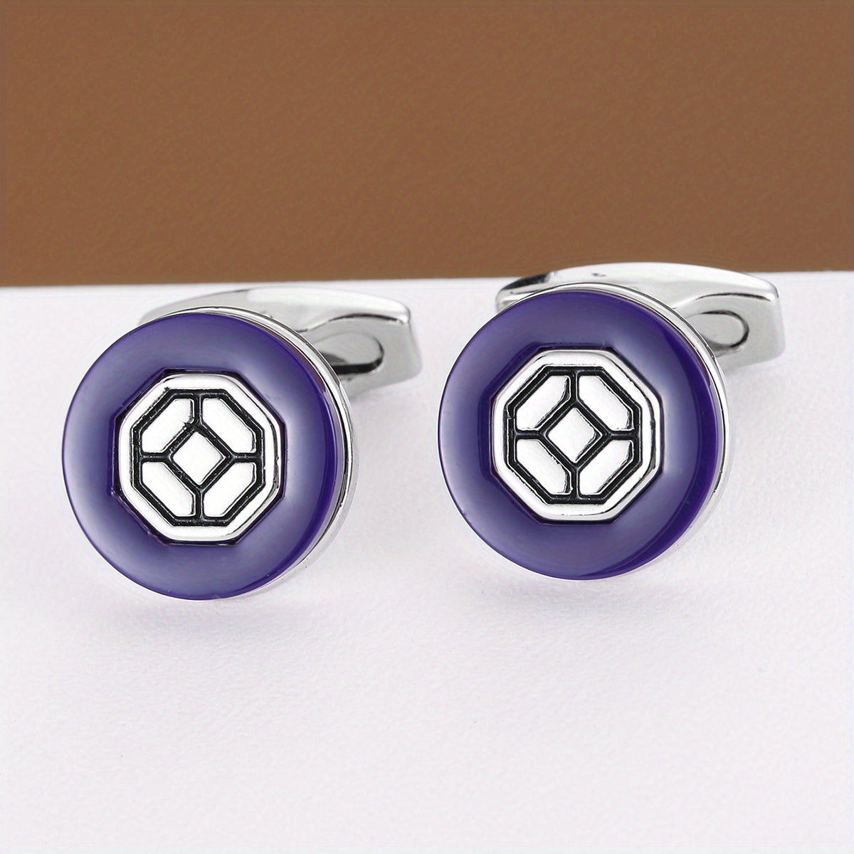 Round Cufflinks Business Classic Retro Cufflinks Suit Decoration