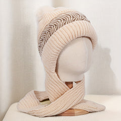 Winter Beanie Hat & Scarf Set Knitted Warmth for Men and Women