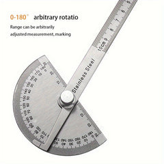 Stainless Steel Angle Ruler 0-180 Degrees Measure Tool