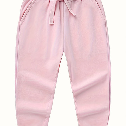 Girls' Comfy Jogger Trousers, Elastic Waist, 2-12 Years