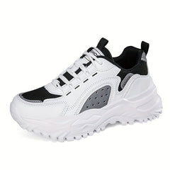 Women's Soft Sole Breathable Chunky Sneakers Lace-Up Casual Running Shoes