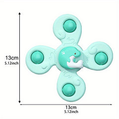 Montessori Baby Bath Toys Sucker Spinner Suction Cup Toy