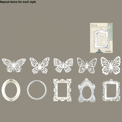 20pcs Hollow Butterfly Photo Frame European Style Journal Decoration