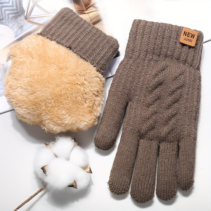 Extra Thick Winter Gloves Touchscreen Double Layered Warmth