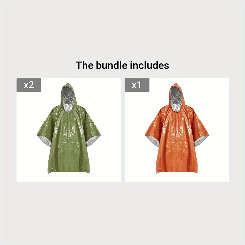 Waterproof Survival Raincoat Reflective Blanket for Camping