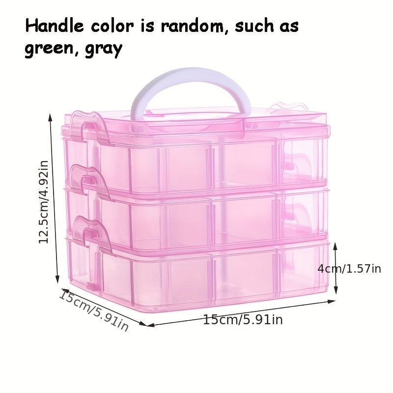 Detachable Jewelry Storage Box Three Layer Transparent Cosmetics Storage Box