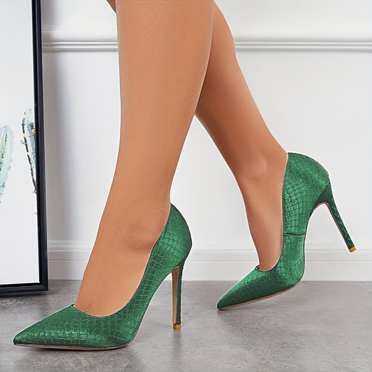 Women's Pointed Toe High Heels Slip On Stiletto Heels Dress Pumps